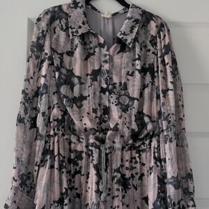 Anthropologie Tiny Floral Long Sleeve Romper